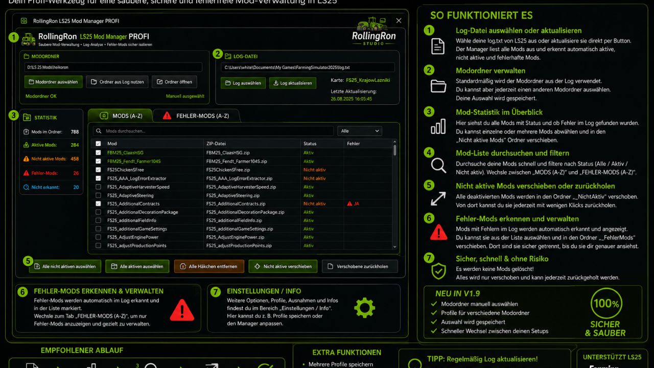 RollingRon Mod Manager PROFI v2.2