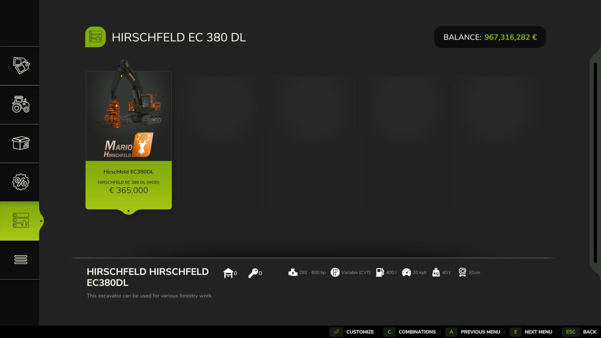 Volvo EC 380- Hirschfeld Edition v1.0.3.7