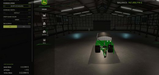 Adjustable working-width configuration BETA 4 v1.0