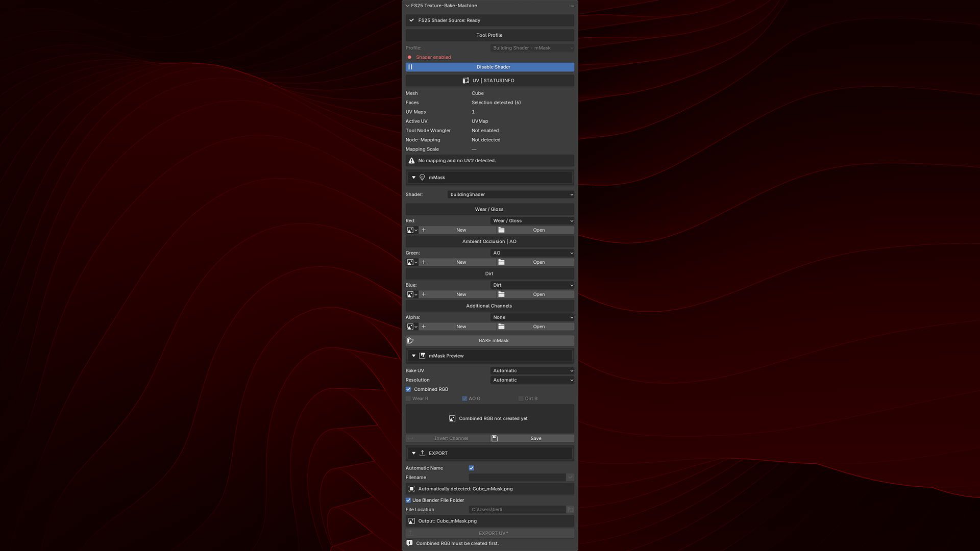 [Blender Add-on] Texture-Bake-Machine v1.0.1.0