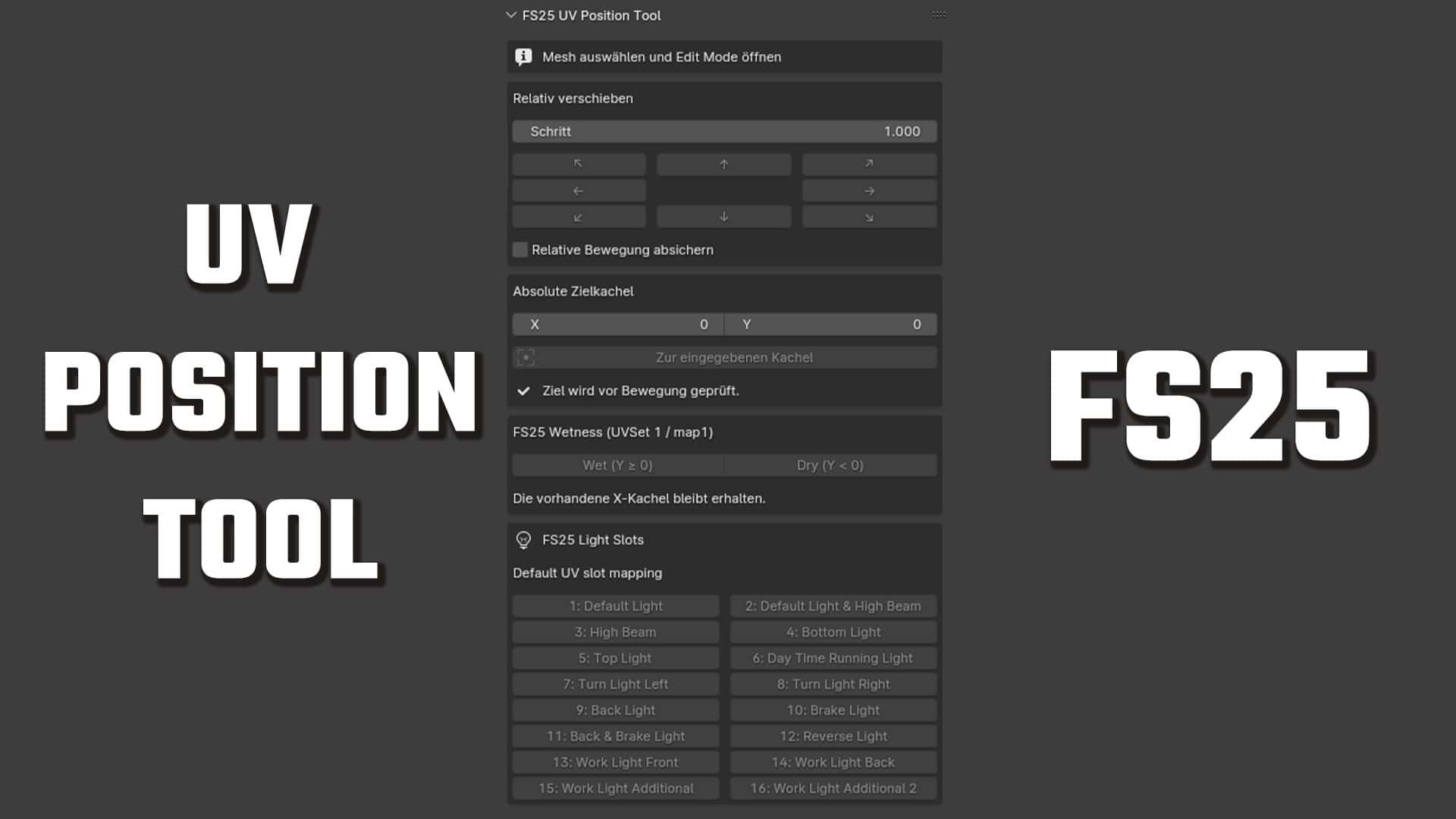 [Blender Add-on] UV Position Tool v1.0.0.1