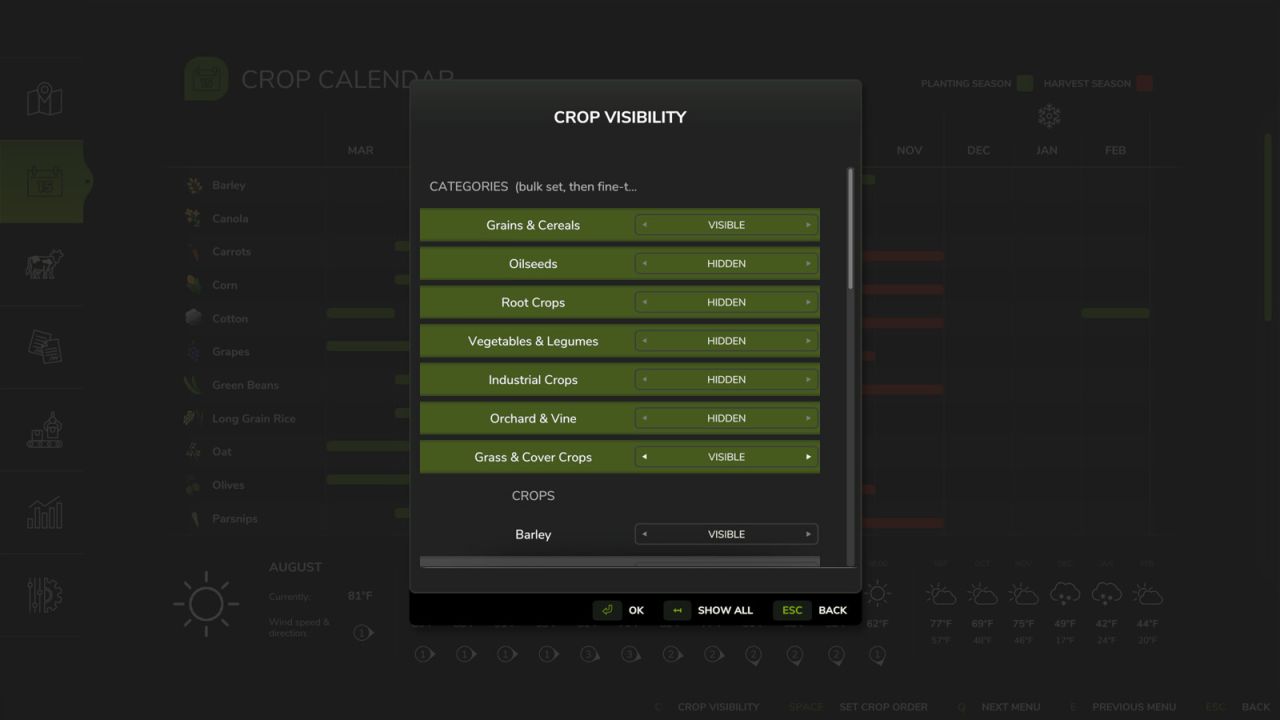 Crop Calendar Filter v1.0
