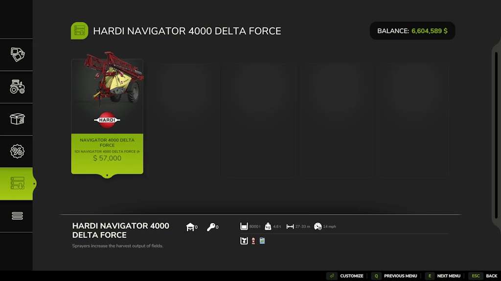 Hardi Navigator 4000 Delta Force Speedy v2.0