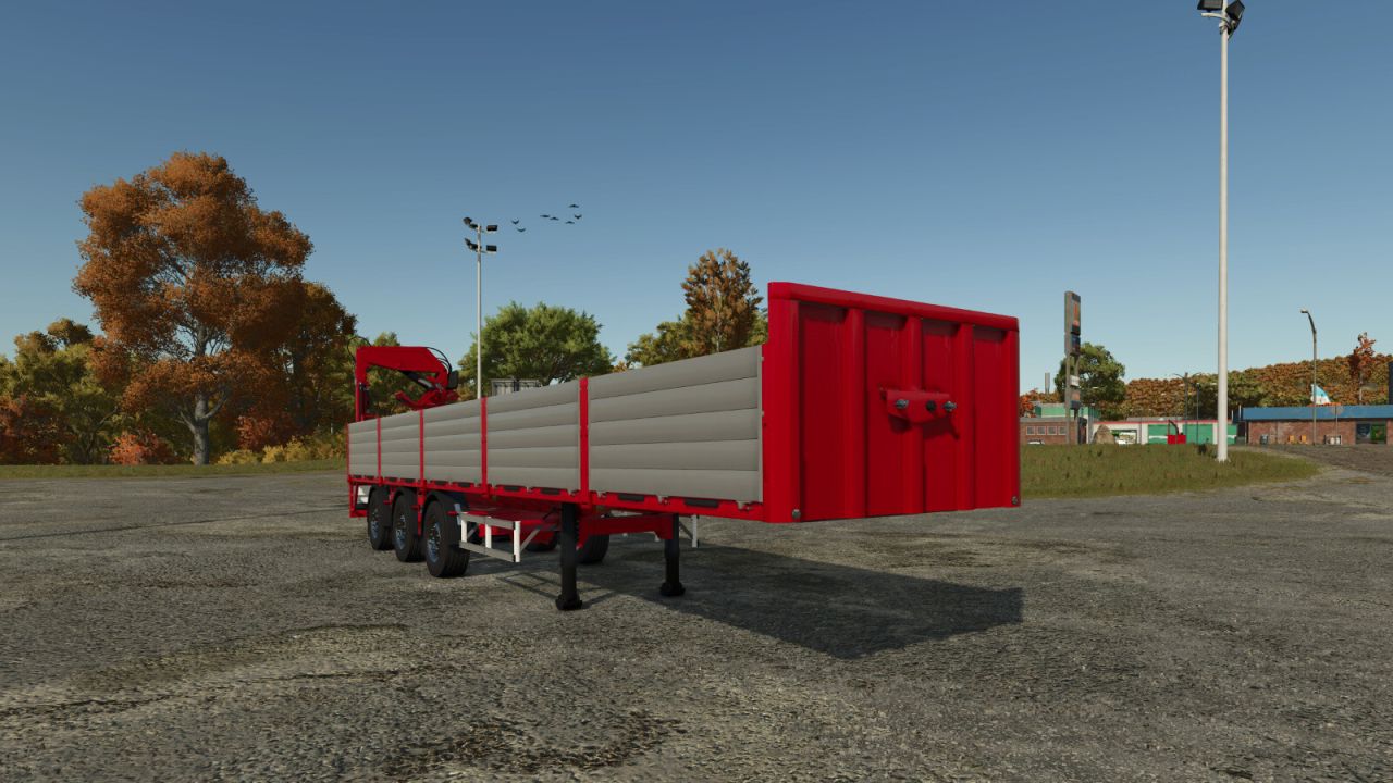 Platform Trailer With Crane v1.0